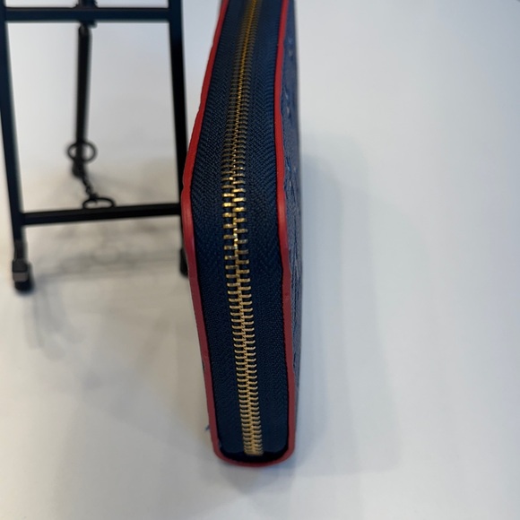 Royal Blue Monogram Zip Wallet - Picture 2 of 12